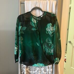 Floral Green Women's Top